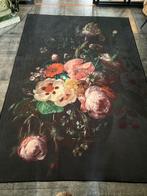Vloerkleed met bloemen (160 x 230cm), Zwart, 150 tot 200 cm, 200 cm of meer, Ophalen of Verzenden