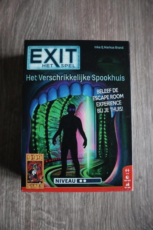 Exit - Het verschrikkelijke spookhuis, Hobby en Vrije tijd, Gezelschapsspellen | Kaartspellen, Zo goed als nieuw, Een of twee spelers