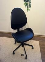 Bureaustoel van geitenleer, Ophalen, Gebruikt, Leer, 50 tot 75 cm
