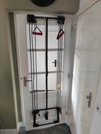 Resistance bands, fitness met elastiek. Deurbevestiging, Benen, Krachtstation, Ophalen of Verzenden, Zo goed als nieuw