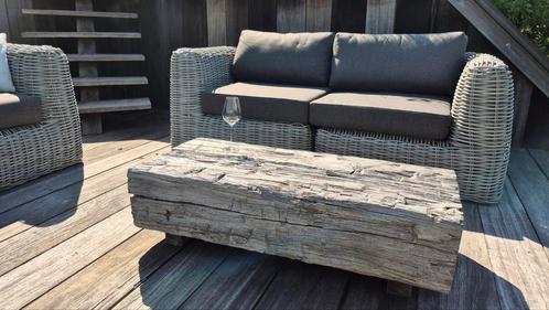 Meerpaaltafels,buitentafel,terrastafel,loungetafel, Tuin en Terras, Tuintafels, Zo goed als nieuw, Rechthoekig, Hout, Ophalen