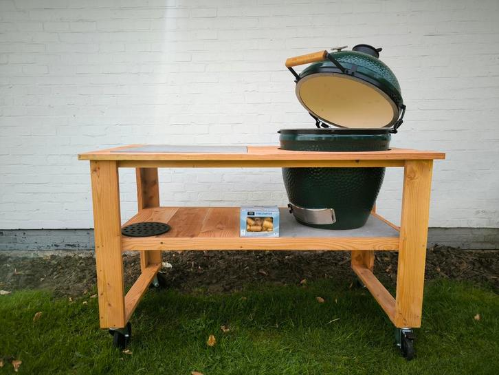 BBQ tafel green egg kamado Joe grill guru basterd monolith, Tuin en Terras, Buitenkeukens, Nieuw, Houtskool, Vrijstaand, Ophalen of Verzenden