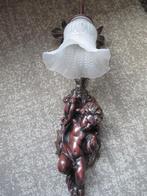 mooie goedwerkenden engel lamp uit resin/messing/glas 55cm, Antiek en Kunst, Antiek | Lampen, Ophalen of Verzenden