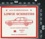 Sticker: Auto en Motor Rijschool Lowie Schreurs - Baarlo (1), Verzamelen, Ophalen of Verzenden, Zo goed als nieuw, Bedrijf of Vereniging