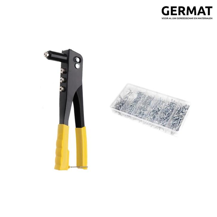 Popnageltang + set popnagels 500 stuks, Hobby en Vrije tijd, Knutselen, Nieuw, Gereedschap of Toebehoren, Verzenden