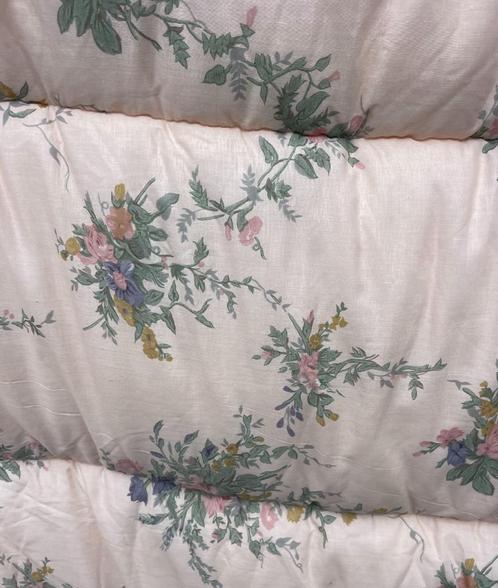 Gewatteerde gebloemde bedsprei, Huis en Inrichting, Slaapkamer | Beddengoed, Kussen, Eenpersoons, Blauw, Ophalen of Verzenden