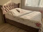 Bed met opbergruimte, Huis en Inrichting, Slaapkamer | Bedden, Ophalen, Gebruikt, Bruin, Tweepersoons