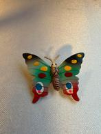 Vintage Butterfly Pin Brooch ROK Hand Painted, Overige materialen, Verzenden, Minder dan 4 cm, Zo goed als nieuw