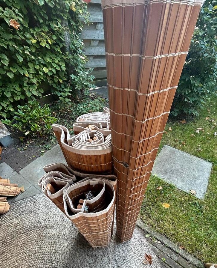 Lamellen Jan de bouvrie, Huis en Inrichting, Stoffering | Gordijnen en Lamellen, Gebruikt, 150 tot 200 cm, 100 tot 150 cm, Bruin