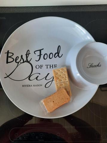 Riviera Maison Snackschaal met Dipbakje beschikbaar voor biedingen