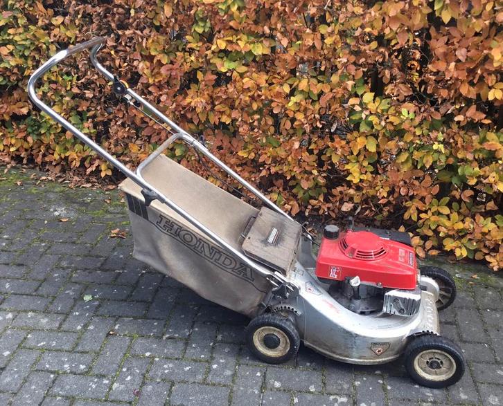 Honda HR194 benzine grasmaaier, Tuin en Terras, Grasmaaiers, Gebruikt, Benzine-grasmaaier, 40 t/m 49 cm, Cirkelmaaier, Opvangzak