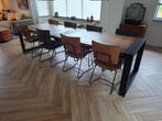 Industriële eethoek compleet Henders & Hazel, Ophalen, Zo goed als nieuw, Industrieel, 6 tot 8 stoelen