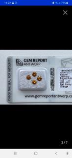 4 Briljant Orange Diamanten - 1.06 crt Totaal, Sieraden, Tassen en Uiterlijk, Edelstenen, Ophalen of Verzenden, Nieuw