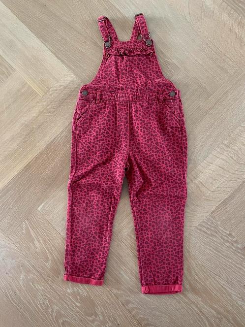 Overgooier tuinbroek meisje rood dierenprint panter maat 104, Kinderen en Baby's, Kinderkleding | Maat 104, Zo goed als nieuw