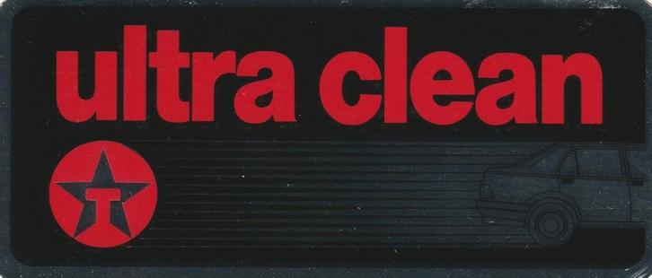 Sticker auto Texaco Ultra Clean motorolie, Verzamelen, Stickers, Zo goed als nieuw, Merk, Verzenden