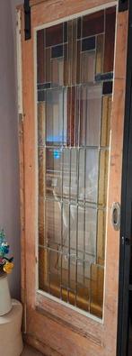 Prachtige jaren 30 glas en lood deuren, Doe-het-zelf en Verbouw, Deuren en Horren, Ophalen, Gebruikt, Binnendeur, Glas