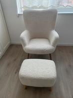 Leuke teddy fauteuil en poef, Huis en Inrichting, Fauteuils, Ophalen, 75 tot 100 cm, Zo goed als nieuw, Stof