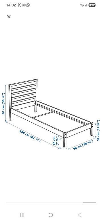 Tarva 1-persoons bedframe (zonder matras) - afbeelding 2