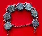 Zilveren armband met 7 dubbeltjes Wilhelmina, Ophalen, Setje, Zilver, 10 cent