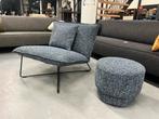 Nieuw Jess Design Earl Fauteuil Blauw stof Stoel Tray Poef, Huis en Inrichting, Fauteuils, Nieuw, 75 tot 100 cm, Ophalen of Verzenden