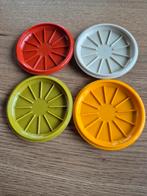 4 Tupperware deksels/onderzetters jaren 70, Ophalen of Verzenden, Zo goed als nieuw, Groen, Overige typen