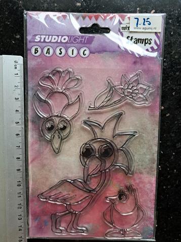 STUDIOLIGHT STEMPEL MIXED MEDIA VREEMDE EEND VOGEL ART  beschikbaar voor biedingen