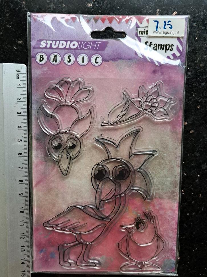STUDIOLIGHT STEMPEL MIXED MEDIA VREEMDE EEND VOGEL ART, Hobby en Vrije tijd, Stempelen, Zo goed als nieuw, Clearstamp, Ophalen of Verzenden