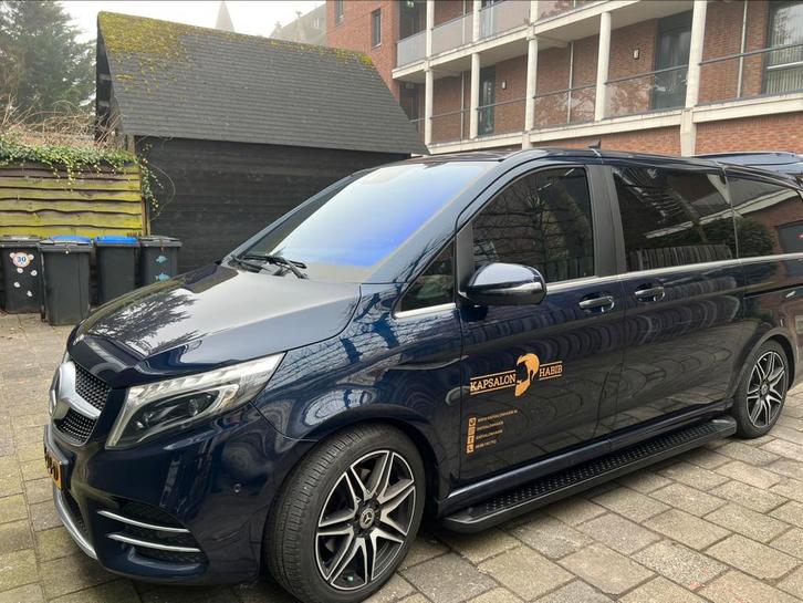 Mercedes-Benz V-klasse 2019 Blauw, Auto's, Bestelauto's, Particulier, 360° camera, Alarm, Apple Carplay, Bluetooth, Mercedes-Benz