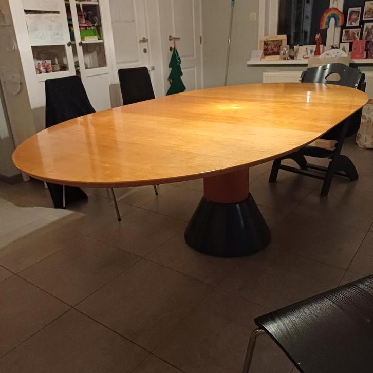Eettafel, Huis en Inrichting, Tafels | Eettafels, Gebruikt, 100 tot 150 cm, 200 cm of meer, Vijf personen of meer, Ovaal, Eikenhout