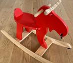 Ikea ekkore hobbelpaard rood/rubberboomhout, Ophalen, Gebruikt