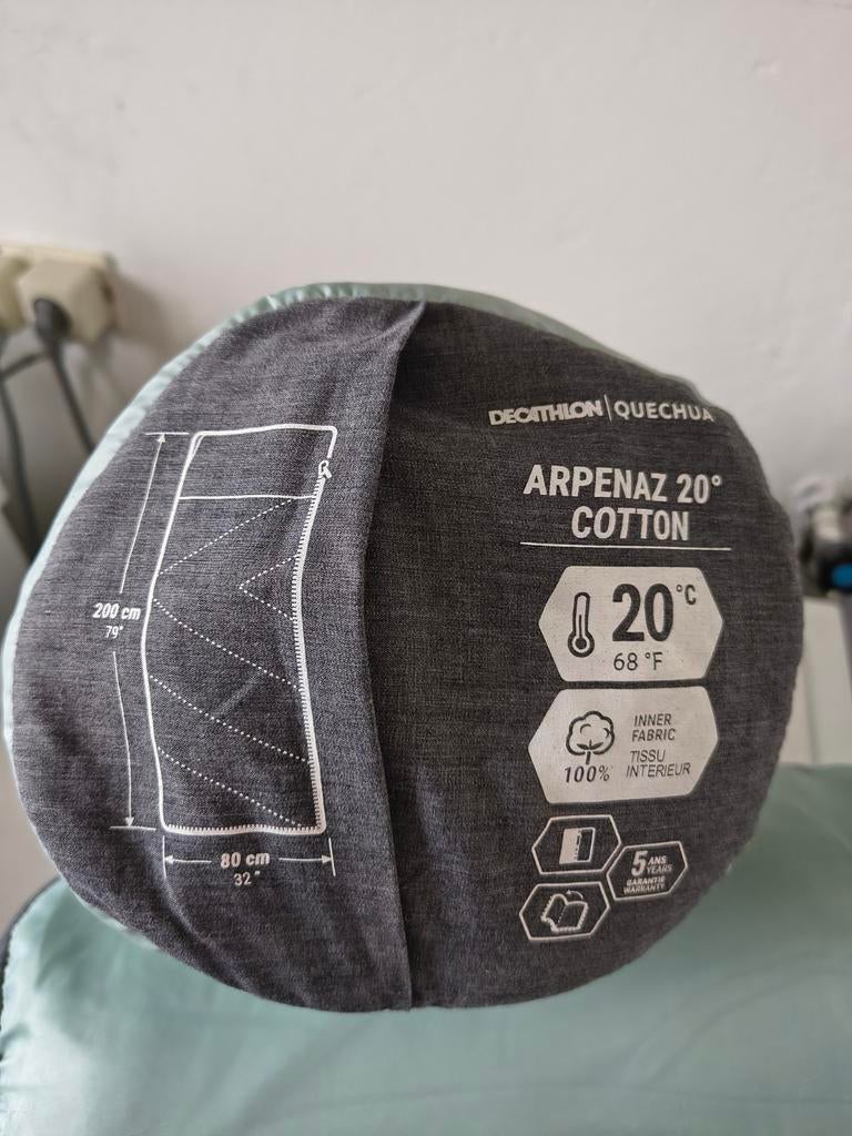 Quechua Arpenaz 20 Cotton Slaapzak - Zo goed als nieuw, Ophalen, Zo goed als nieuw