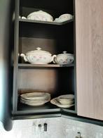 servies jaren 50 met rose/blauwe teint bloemen, Antiek en Kunst, Antiek | Servies compleet, Ophalen of Verzenden