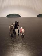 Schleich paard en 2 ezeltjes, Ophalen of Verzenden, Zo goed als nieuw, Boerderijdier, Beeldje of Figuurtje