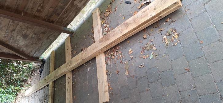Vurenhouten balken, Doe-het-zelf en Verbouw, Hout en Planken, Nieuw, Balk, Vuren, 300 cm of meer, 50 mm of meer, Ophalen