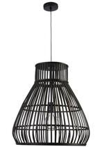 Lamp Tjerk, Ophalen of Verzenden, Zo goed als nieuw, 75 cm of meer, Zwart Rotan
