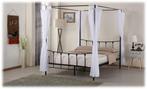 Amore hemelbed 2-persoons zwart of wit, Huis en Inrichting, Slaapkamer | Bedden, Ophalen of Verzenden, Nieuw, Tweepersoons