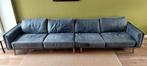 Leolux leder leer bank grijs lang 255 cm ruime 4 5 persoons, Huis en Inrichting, Banken | Bankstellen, Ophalen, Gebruikt, 300 cm of meer