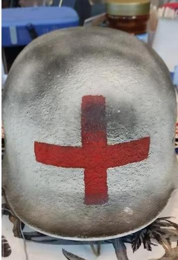 Aluminiumhelm, Duitse helm, met duidelijke stempel DIN 14940 beschikbaar voor biedingen