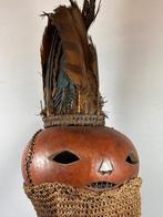 250984 Afrikaans Salampasu kalebas masker uit Congo., Antiek en Kunst, Kunst | Niet-Westerse kunst, Ophalen of Verzenden