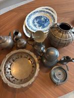 Vintage tinnen collectie + Boerenhoeve servies, Antiek en Kunst, Antiek | Tin, Ophalen of Verzenden