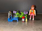 Playmobil set 3203 - Vrouw met fiets een boodschappen, Kinderen en Baby's, Speelgoed | Playmobil, Ophalen of Verzenden, Gebruikt