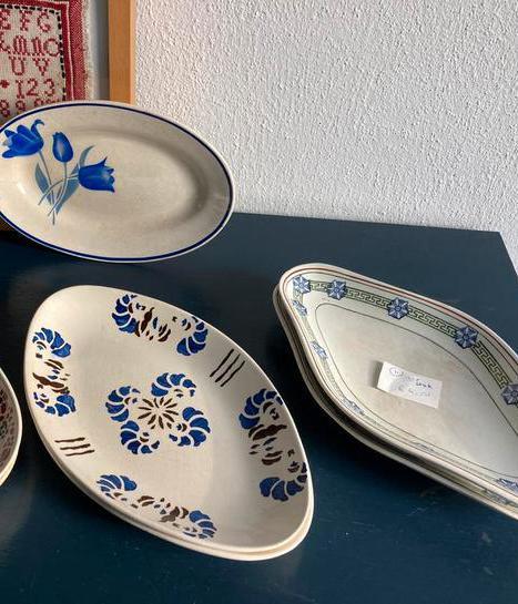 Brocante zuurschaaltjes uit Frankrijk, Antiek en Kunst, Curiosa en Brocante, Ophalen of Verzenden