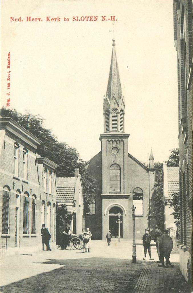 701027043 Sloten NH Ned Herv Kerk, Verzamelen, Ansichtkaarten | Nederland, Noord-Holland, Voor 1920, Verzenden