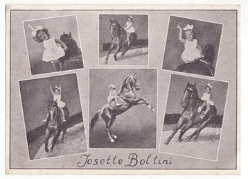 Josette Boltini ansichtkaart Circus Boltini 1957
