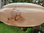 Vintage hanglamp met gemarmerd melkglas in art déco stijl, Antiek en Kunst, Ophalen of Verzenden