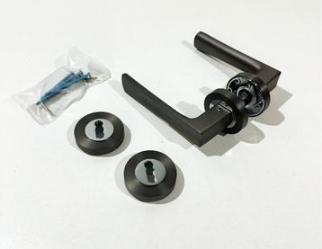 5 X INTERSTEEL CANDY DEURKRUK OP ROND ROZET ANTRACIET beschikbaar voor biedingen