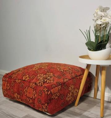 Vintage Boujaad Marokkaanse Poef - 60x60cm beschikbaar voor biedingen