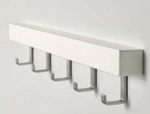2x Ikea Tjusig Wandhanger/Kapstok (Wit) (60 cm), Huis en Inrichting, Woonaccessoires | Kapstokken, Gebruikt, Wandkapstok, Minder dan 100 cm