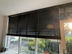 Donkerantraciet houten jaloezieën 239x172, Huis en Inrichting, Stoffering | Gordijnen en Lamellen, Ophalen, Nieuw, Grijs, 200 cm of meer