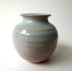 Keramiek kleine vaas turquoise met licht bruin Sphinx 4002-k, Antiek en Kunst, Ophalen of Verzenden